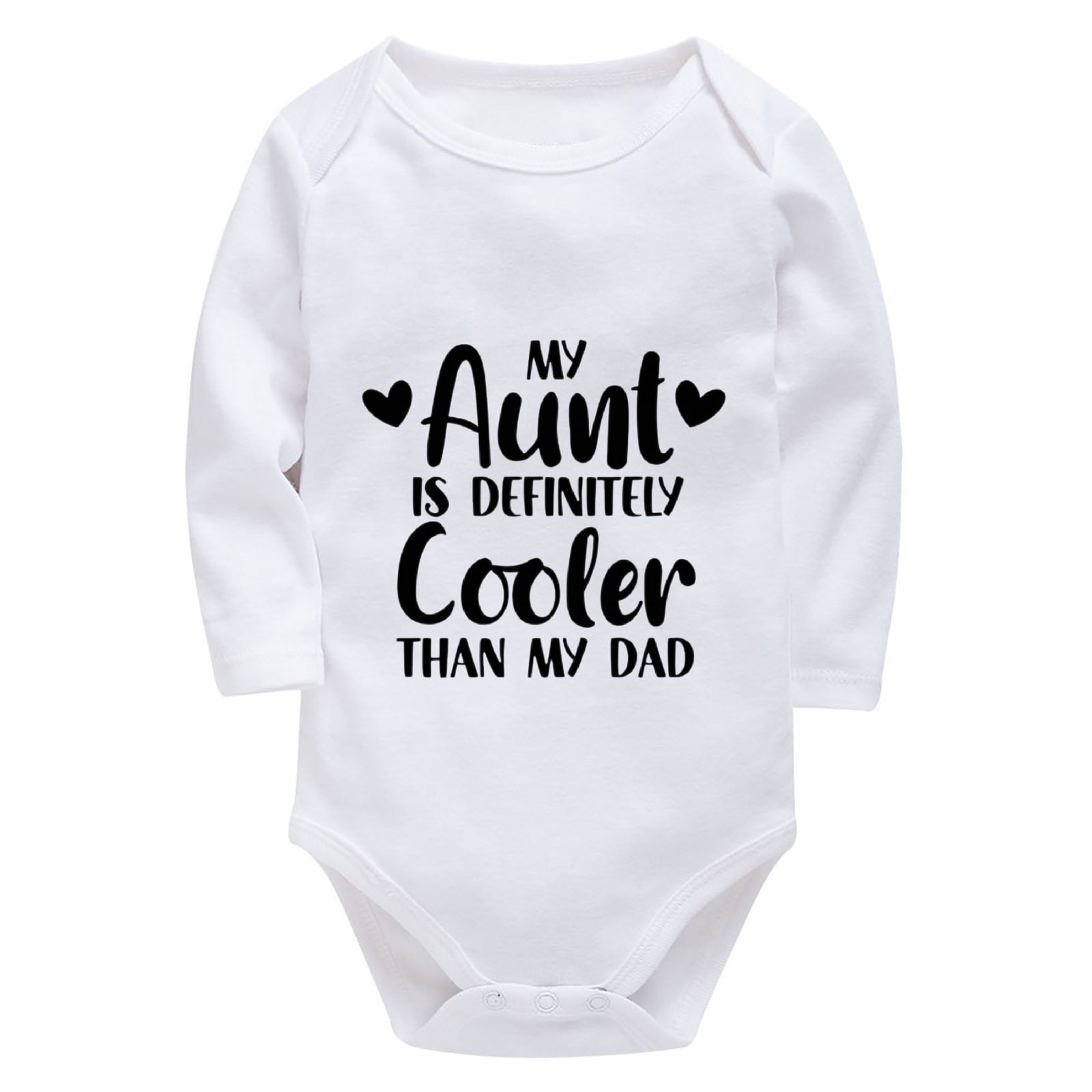 My Aunt Is Definitely Cooler Than My Dad Babygirl Outfit Long Sleeve