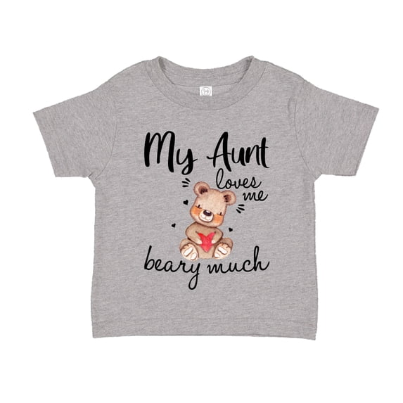 My Aunt Loves Me Beary Much Toddler T-Shirt 2T Athletic Heather