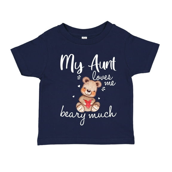 My Aunt Loves Me Beary Much Toddler T-Shirt 2T Navy Blue