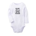 thumbnail image 1 of My Aunt Loves Me More Than Tacos Funny Rompers, Newborn Baby Unisex Bodysuits, Infant Jumpsuits, Toddler 0-12 Months Kids Long Sleeves Oufits (White, 0-6 Months), 1 of 4