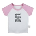 thumbnail image 1 of My Aunt Loves Me More Than Tacos Funny T shirt For Baby, Newborn Babies T-shirts, Infant Tops, 0-24M Kids Graphic Tees Clothing (Short Pink Raglan T-shirt, 0-6 Months), 1 of 4