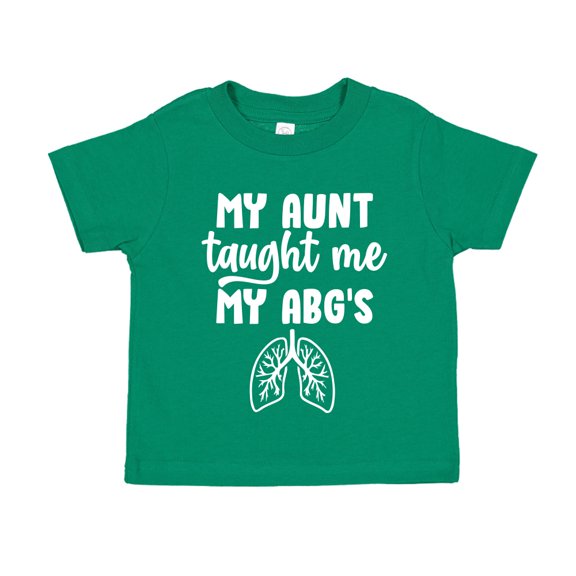 My Aunt Taught Me My ABG's Toddler T-Shirt 3T Kelly Green