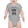 thumbnail image 1 of My Aunt Will Say Yes! Bodysuit Infant -Smartprints Designs,  Newborn, 1 of 4