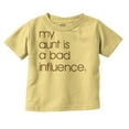thumbnail image 1 of My Aunt is a Bad Influence Funny Cute Toddler Boy Girl T Shirt Infant Toddler Brisco Brands 18M, 1 of 6