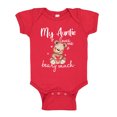 thumbnail image 1 of My Auntie Loves Me Beary Much Baby Bodysuit One Piece 24 mo Red, 1 of 3