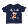 thumbnail image 1 of My Auntie Loves Me Beary Much Toddler T-Shirt 4T Navy Blue, 1 of 3