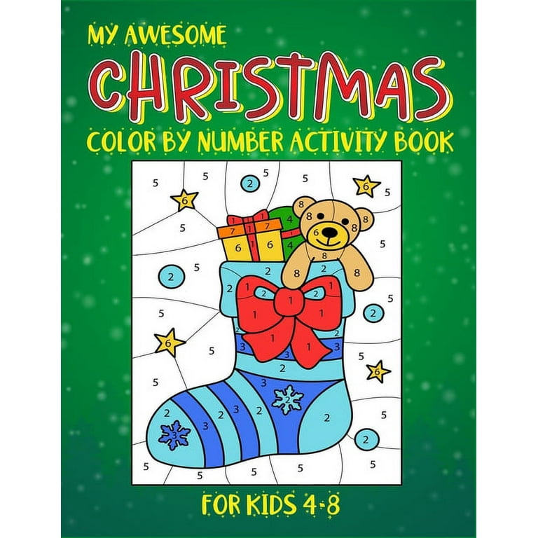 My Color By Number Christmas Coloring Book Kids Christmas Collection : Kids  Color By Number Christmas Coloring