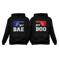 thumbnail image 1 of My BAE - My BOO - Gift for Couples His & Hers Valentine's Matching Set Hoodies My Bae Black XX-Large / My Boo Black XX-Large, 1 of 6