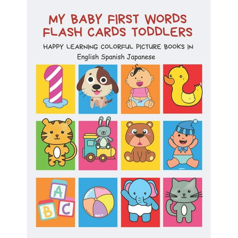 My Baby First Words Flash Cards Toddlers Happy Learning Colorful