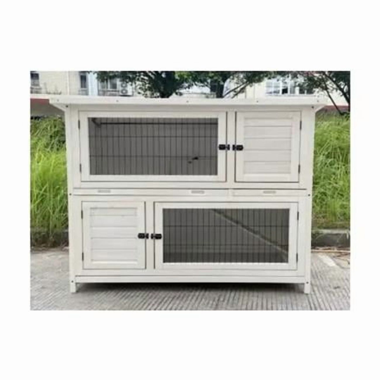 My Backyard Farm 140730 2 Level Rabbit Hutch