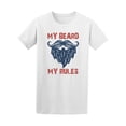thumbnail image 1 of My Beard My Rules, Hipster Tee Men's -Image by Shutterstock, 1 of 2