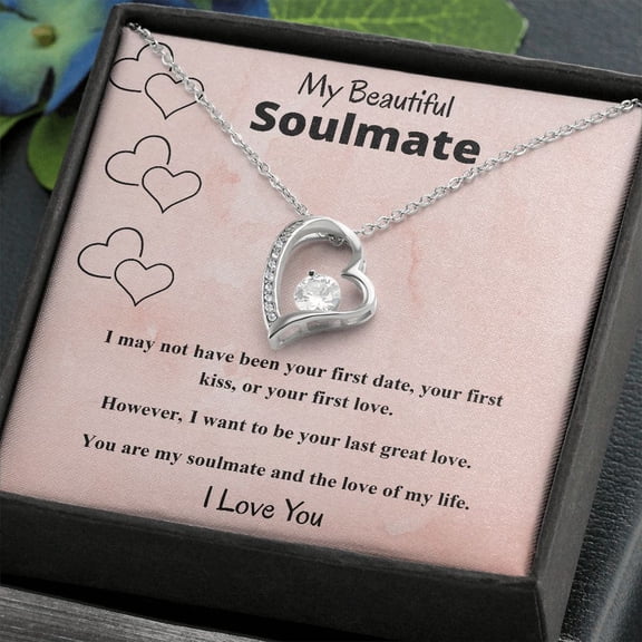 My Beautiful Soulmate, Great Love, Forever Love Necklace, Gold Forever Love Necklace