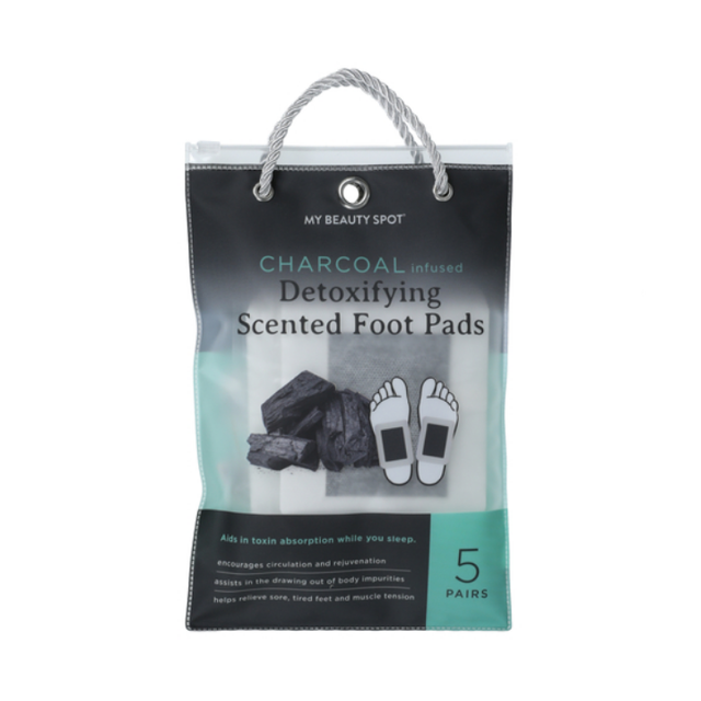 My Beauty Spot CharcoalInfused Detoxifying Scented Foot Pads, 5 pairs