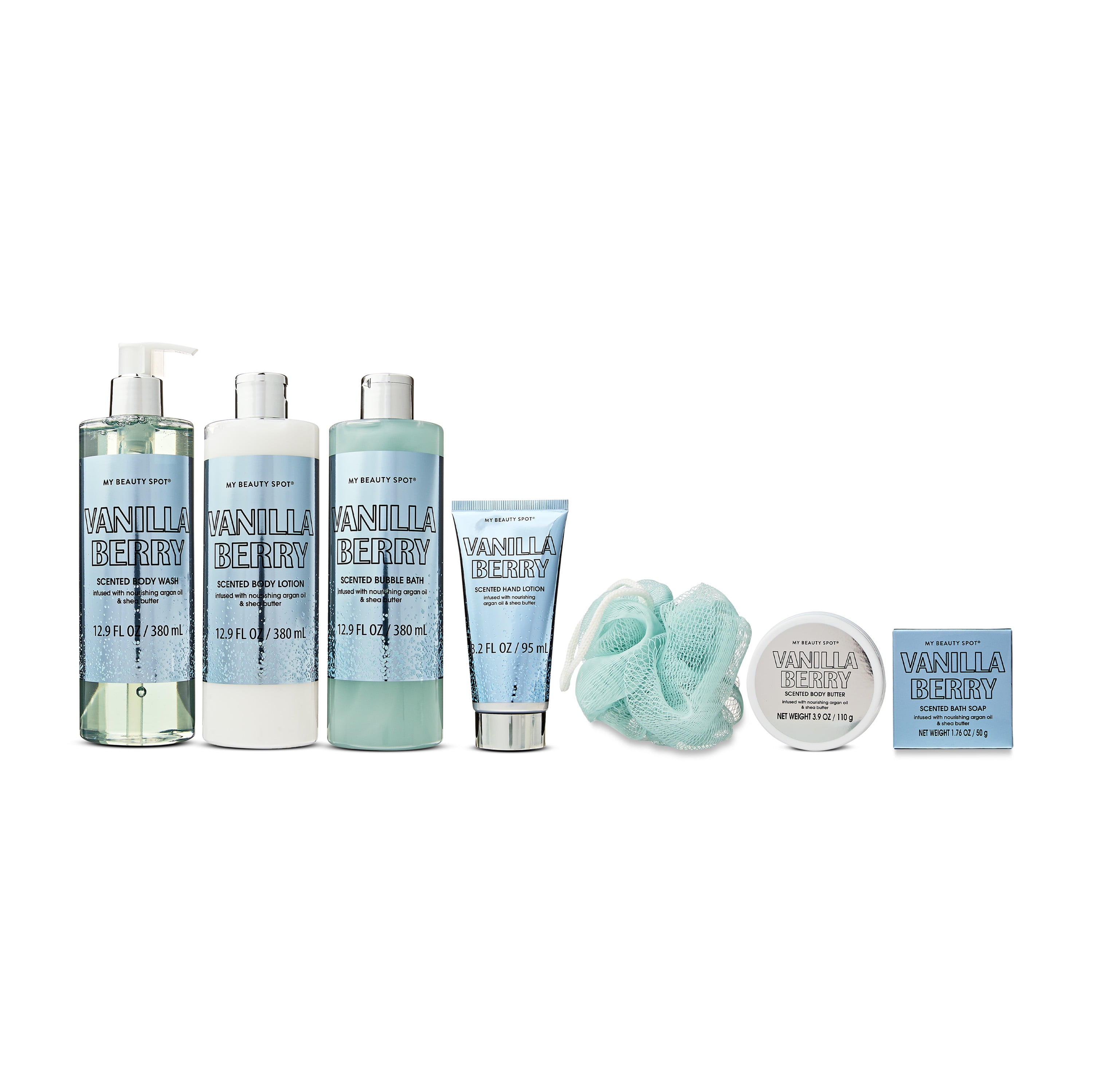 My Beauty Spot Vanilla Berry Bath & Body Total Care 7-Piece Set