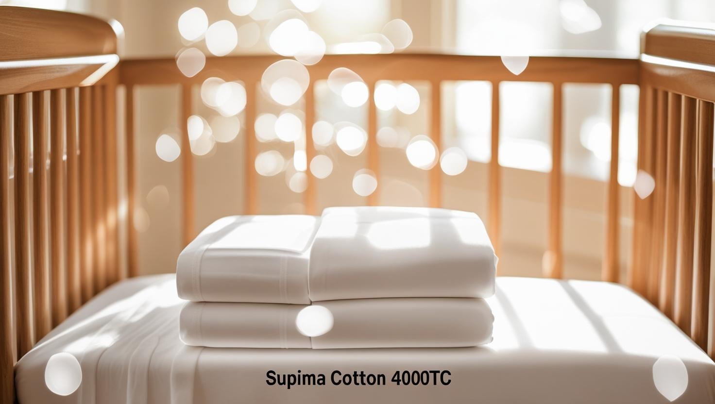 My Bed Linens' American SUPIMA Cotton 600TC, White, Breathable, Skin Friendly, Eczema Comforting & Soft Crib Sheets