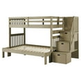 thumbnail image 1 of My Bed Now Olympus Twin-over-Full Solid Wood Bunk Bed with Staircase in Brown, 1 of 6
