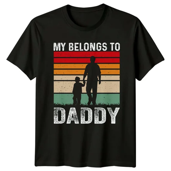 My Belongs To Daddy Vintage Father & Child T-Shirt