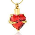 thumbnail image 1 of My Best Friend-Crystal Cremation Urn Necklace Heart Ashes Necklace Carved Locket Stainless Steel Waterproof Memorial Pendant with Filling Kit Always on My Mind For Dog / Cat / Pet, 1 of 7