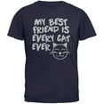 thumbnail image 1 of My Best Friend Is Every Cat Ever Navy Youth T-Shirt - Small(6/8), 1 of 1