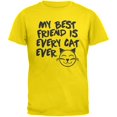 thumbnail image 1 of My Best Friend Is Every Cat Ever Yellow Youth T-Shirt - Large(14/16), 1 of 1