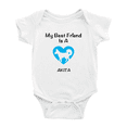 thumbnail image 1 of My Best Friend is A Akita Dog Funny Baby Outfits 0-3 Months, 1 of 5