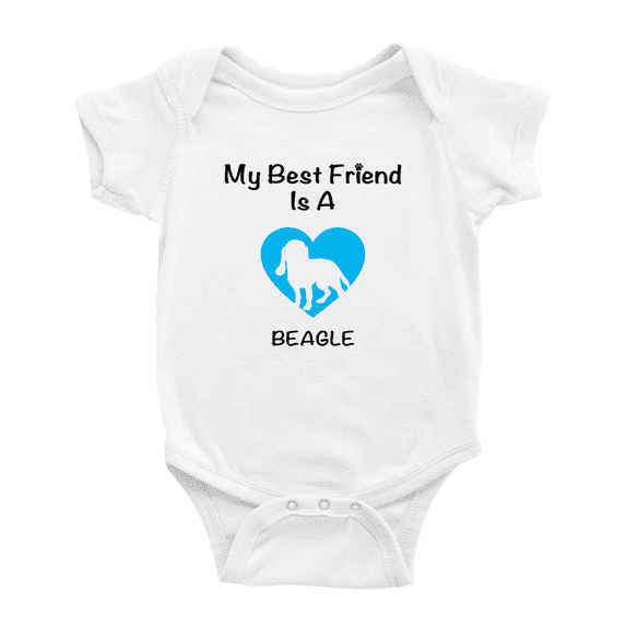 My Best Friend is A Beagle Dog Funny Baby Romper Newborn Clothes Outfits