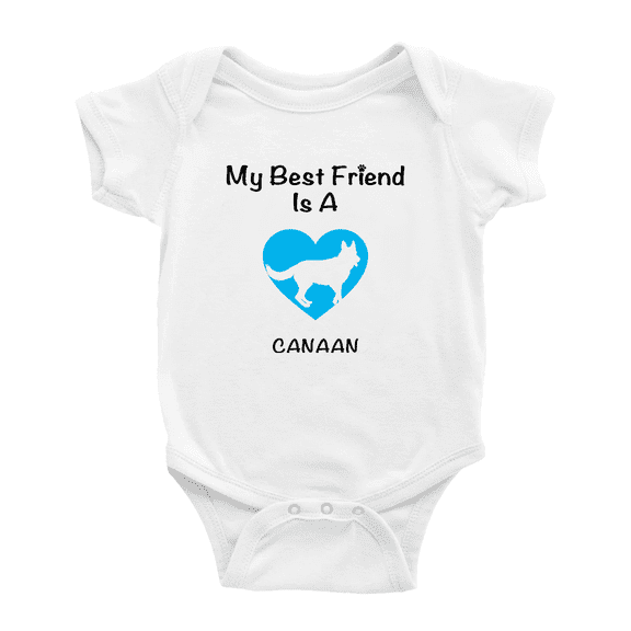 My Best Friend is A Canaan Dog Funny Baby Romper Newborn Clothes Outfits