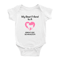 thumbnail image 1 of My Best Friend is A Miniature Schnauzer Dog Funny Baby Outfits 0-3 Months, 1 of 5
