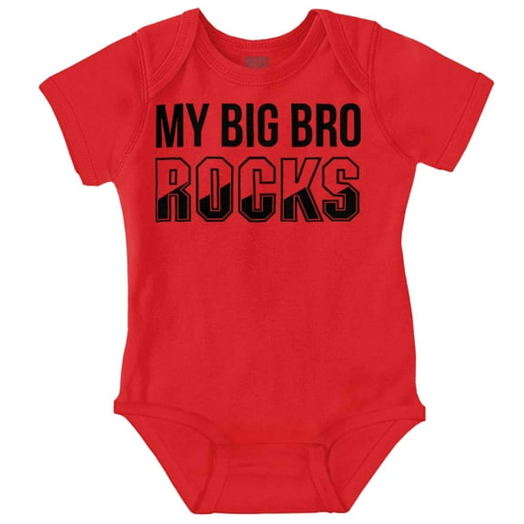 My Big Bro Rocks Cute Brother Romper Boys or Girls Infant Baby Brisco Brands 12M