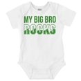thumbnail image 1 of My Big Bro Rocks Cute Brother Romper Boys or Girls Infant Baby Brisco Brands 18M, 1 of 7