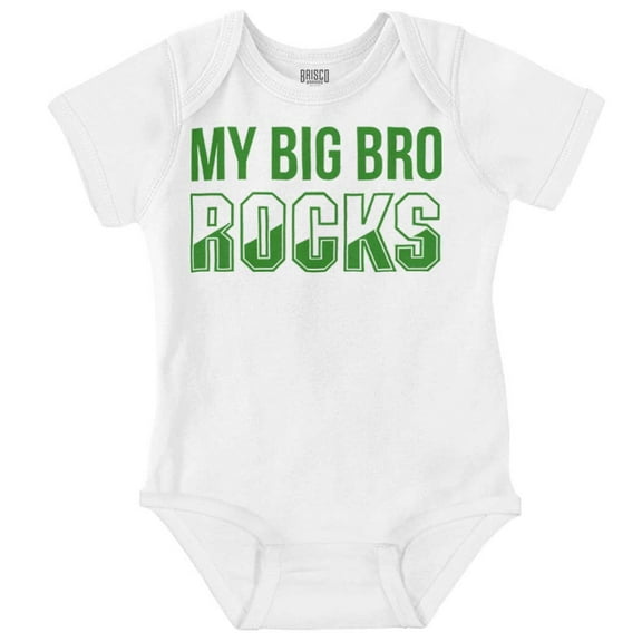 My Big Bro Rocks Cute Brother Romper Boys or Girls Infant Baby Brisco Brands 18M