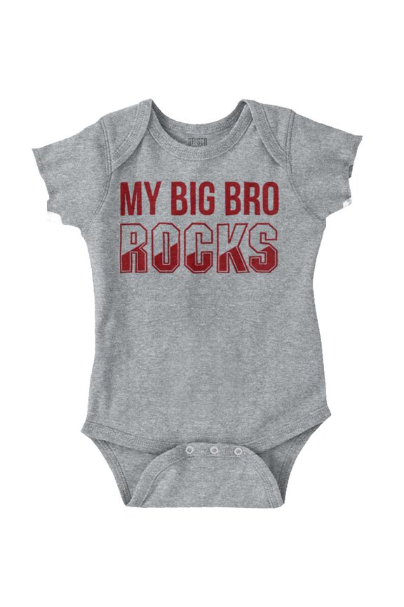 My Big Bro Rocks Cute Brother Romper Boys or Girls Infant Baby Brisco Brands 6M