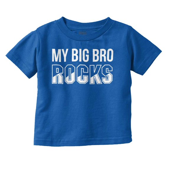 My Big Bro Rocks Cute Brother Toddler Boy Girl T Shirt Infant Toddler Brisco Brands 2T