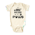thumbnail image 1 of My Big Brother Has Paws Baby Bodysuit, Newborn Outfit, Baby Clothes, Gift&nbsp;for&nbsp;Children 3-6m Natural, 1 of 2