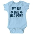 thumbnail image 1 of My Big Brother Has Paws Romper Boys or Girls Infant Baby Brisco Brands 24M, 1 of 6