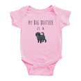 thumbnail image 1 of My Big Brother Is A Affenpinscher Dog Funny Baby Clothes Bodysuit Boy Girl Unisex, 1 of 5