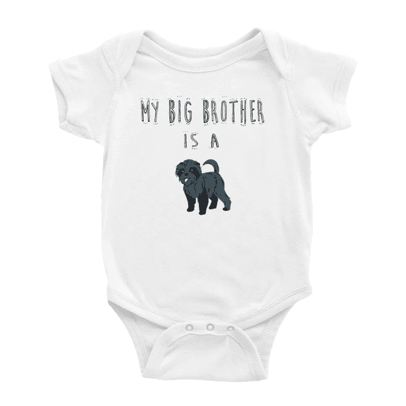 My Big Brother Is A Affenpinscher Dog Funny Baby Clothes Bodysuit Boy Girl Unisex