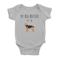 thumbnail image 1 of My Big Brother Is A Airedale Terrier Dog Baby Outfits For Boys Girl Newborn Clothes, 1 of 5