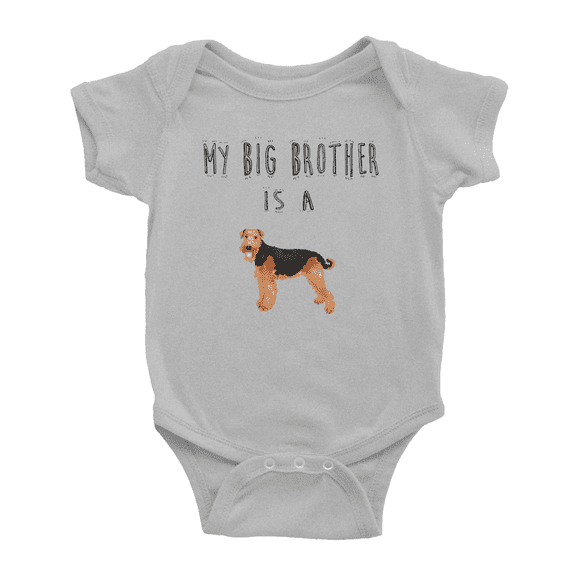 My Big Brother Is A Airedale Terrier Dog Baby Outfits For Boys Girl Newborn Clothes