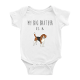 thumbnail image 1 of My Big Brother Is A American Foxhound Dog Cute Baby Clothing Bodysuits Boy Girl Unisex, 1 of 5