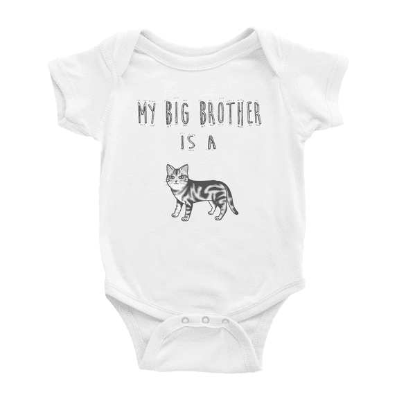 My Big Brother Is A American Shorthair Cat Cute Baby Clothing Bodysuits For Boy Girl