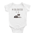 thumbnail image 1 of My Big Brother Is A Australian Shepherd Dog Funny Baby Bodysuit Boy Girl Unisex, 1 of 5
