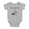 thumbnail image 1 of My Big Brother Is A Australian Shepherd Dog Funny Baby Bodysuit Boy Girl Unisex, 1 of 5