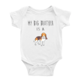 thumbnail image 1 of My Big Brother Is A Basset Hound Dog Cute Baby Clothing Bodysuits Boy Girl Unisex, 1 of 5