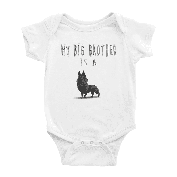 My Big Brother Is A Belgian Shepherd Dog Cute Baby Clothing Bodysuits Boy Girl Unisex