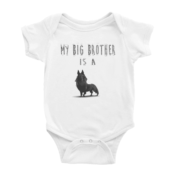 My Big Brother Is A Belgian Shepherd Dog Cute Baby Clothing Bodysuits Boy Girl Unisex