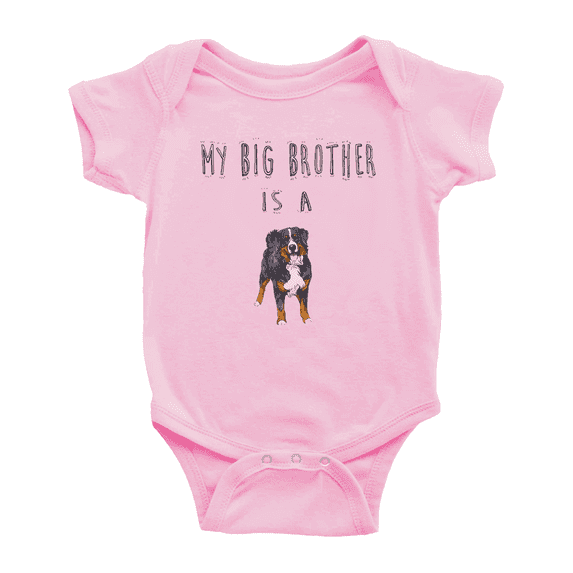 My Big Brother Is A Bernese Mountain Dog Funny Baby Outfits Boy Girl Unisex
