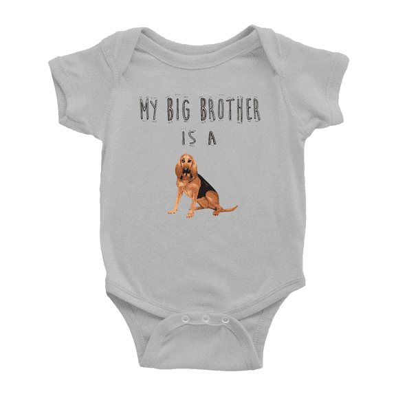 My Big Brother Is A Bloodhound Dog Cute Baby Rompers Boy Girl Unisex