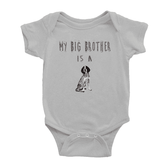 My Big Brother Is A Bluetick Coonhound Dog Baby Clothes Bodysuit Infant Boy Girl Unisex