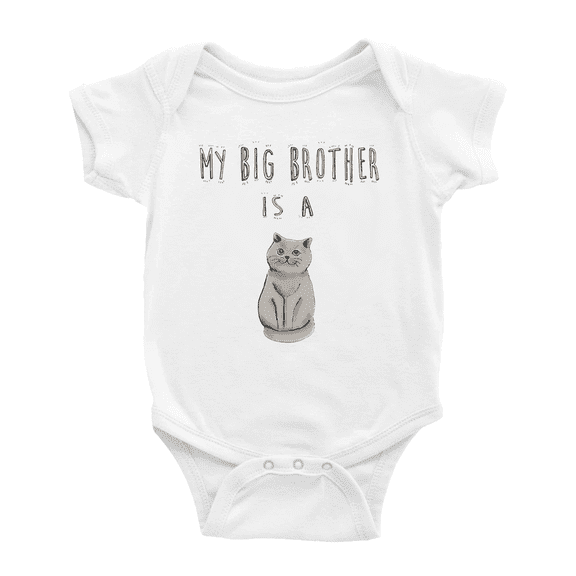 My Big Brother Is A British Shorthair Cat Baby Clothing Bodysuits Infant For Boy Girl